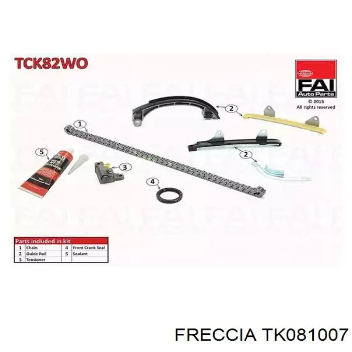 Kit de montaje de la cadena de distribución  Freccia TK081007