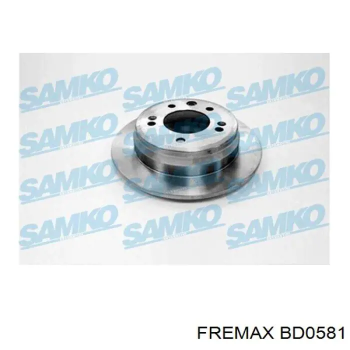 Disco de freno trasero BD0581 Fremax