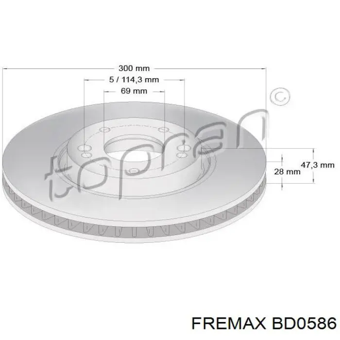 Disco de freno BD0586 Fremax