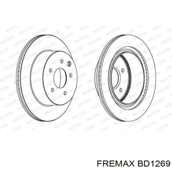 Disco de freno trasero Fremax BD1269 precio, desde 81,60 EUR