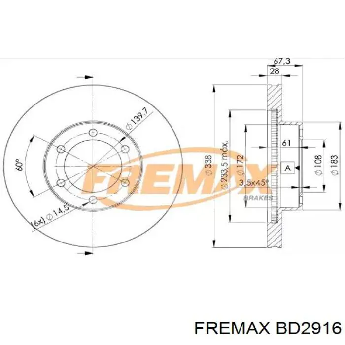 Frenos delanteros Fremax BD2916 precio, desde 58,46 EUR