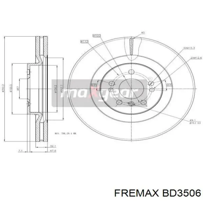 Disco de freno BD3506 Fremax
