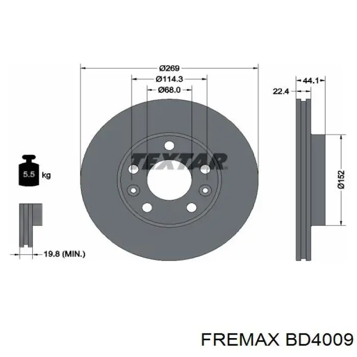 Comprar BD4009 Fremax Freno de disco delantero