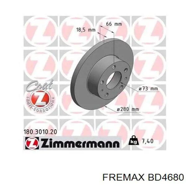 BD4680 Fremax freno de disco delantero