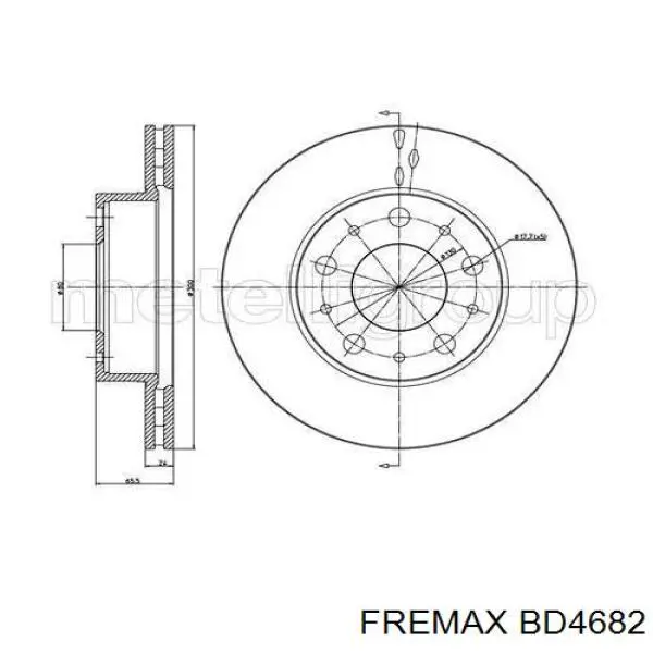 Disco de freno delantero Fremax BD4682