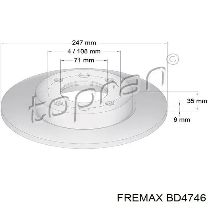 Frenos traseros Fremax BD4746