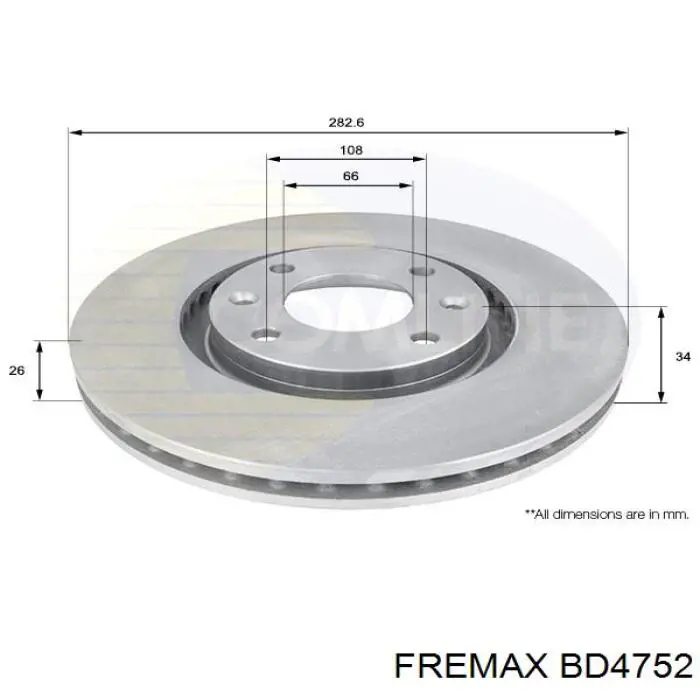 Freno de disco delantero Citroen C4 UD