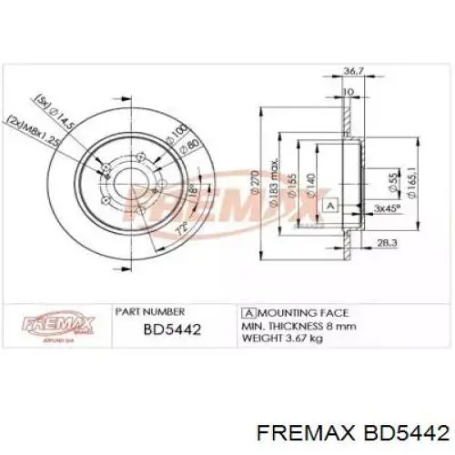 Disco de freno trasero Toyota 4243102270 precio, desde 26,29 EUR
