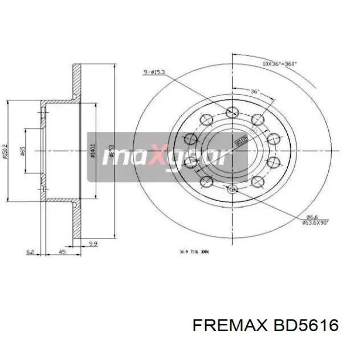Disco de freno trasero Fremax BD5616 precio, desde 23,19 EUR
