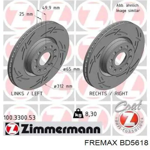 Frenos delanteros Fremax BD5618 precio, desde 40,66 EUR