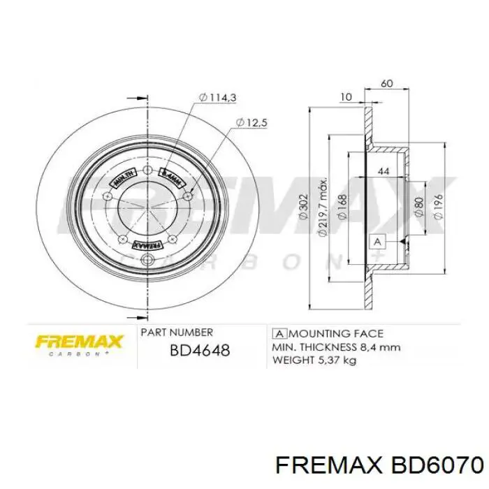 Discos Fremax BD6070