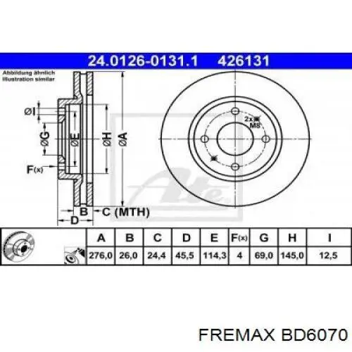Comprar BD6070 Fremax Disco de freno delantero