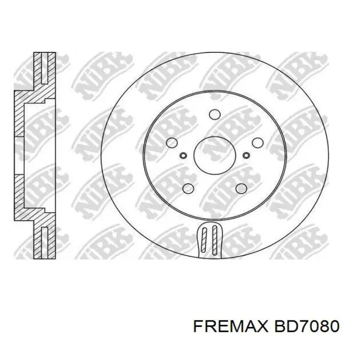 Disco de freno delantero Fremax BD7080