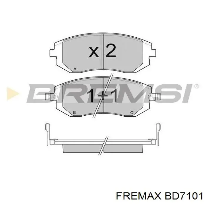 Disco de freno delantero Fremax BD7101