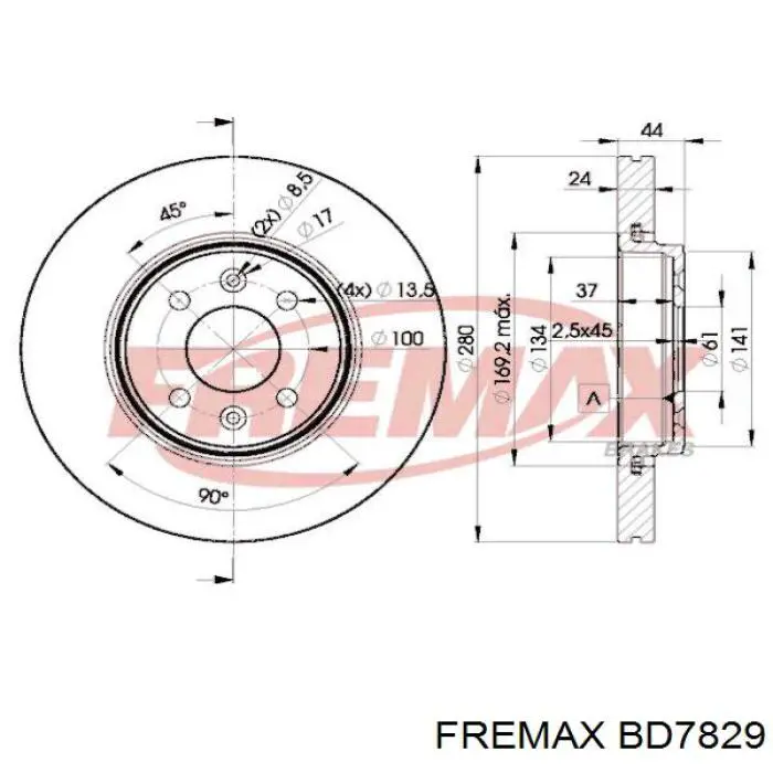 BD7829 Fremax freno de disco delantero