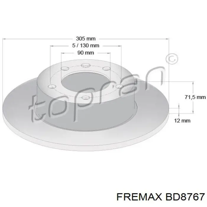 Frenos traseros Fremax BD8767