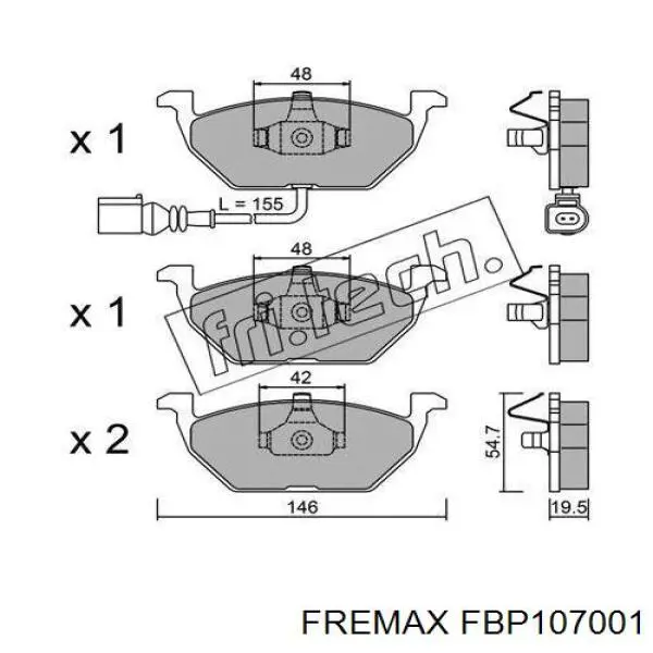 FBP-1070-01 Fremax pastillas de freno delanteras