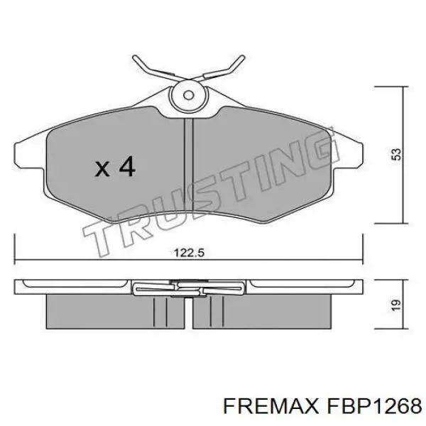 FBP1268 Fremax pastillas de freno delanteras