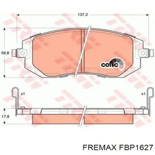 Pastillas de freno delanteras Subaru Impreza 3 GH