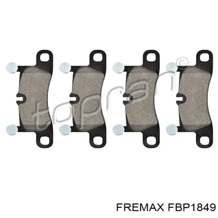 FBP1849 Fremax pastillas de freno traseras