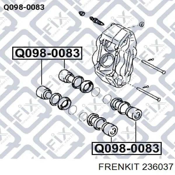 Juego de reparación, pinza de freno trasero Toyota Avalon (MCX10)