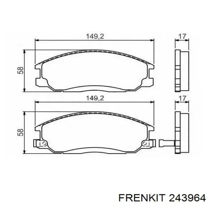 D42359C Autofren juego de reparación, pinza de freno trasero