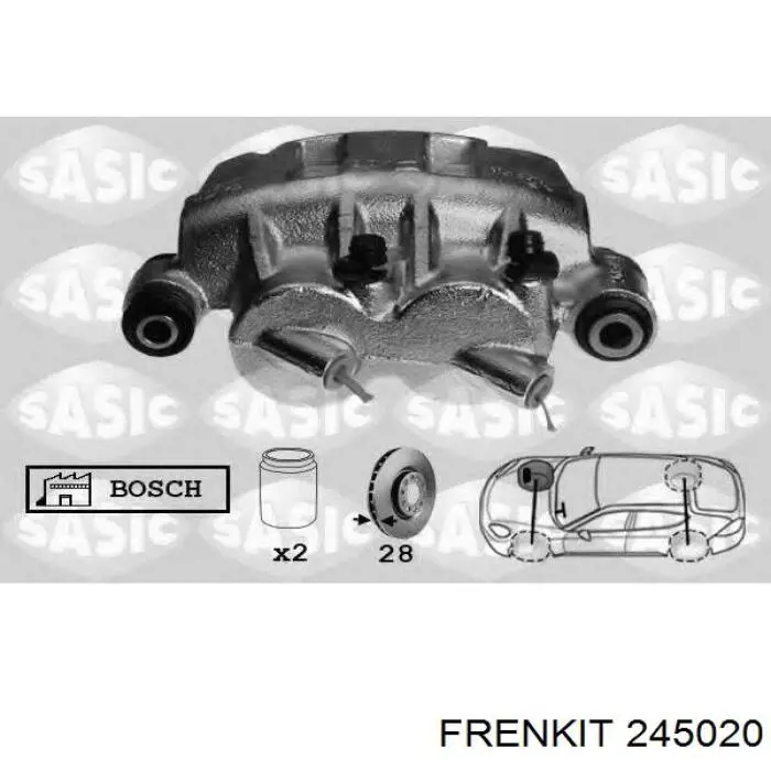 Kit de reparación, pinza de freno delantero Frenkit 245020 precio, desde 12,60 EUR