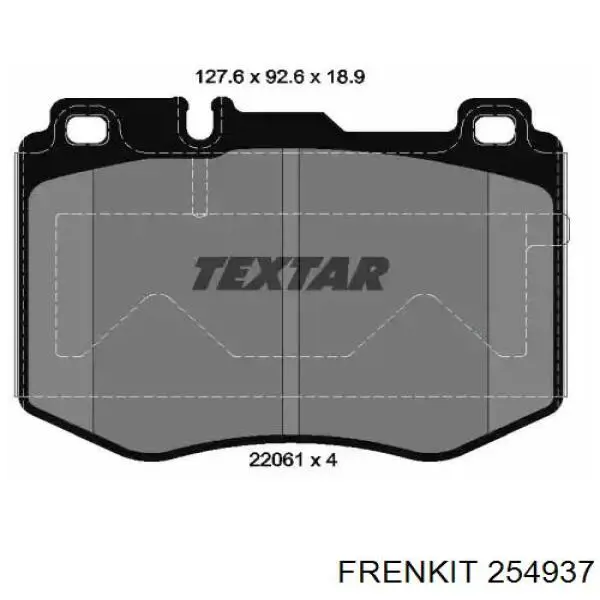 254937 Frenkit juego de reparación, pinza de freno delantero