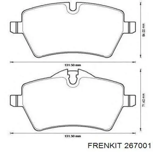 267001 Frenkit juego de reparación, pinza de freno delantero