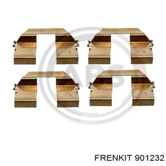 Juego de resortes de sujeción de pastillas de freno traseras 901232 Frenkit