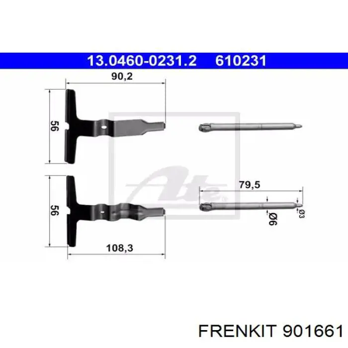 901661 Frenkit juego de reparación, pastillas de frenos