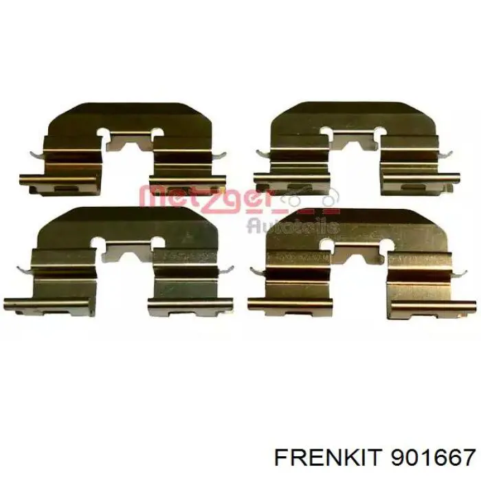 901667 Frenkit conjunto de muelles almohadilla discos traseros