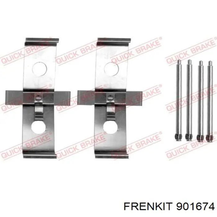 901674 Frenkit Juego de resortes de sujeción de pastillas de freno delanteras