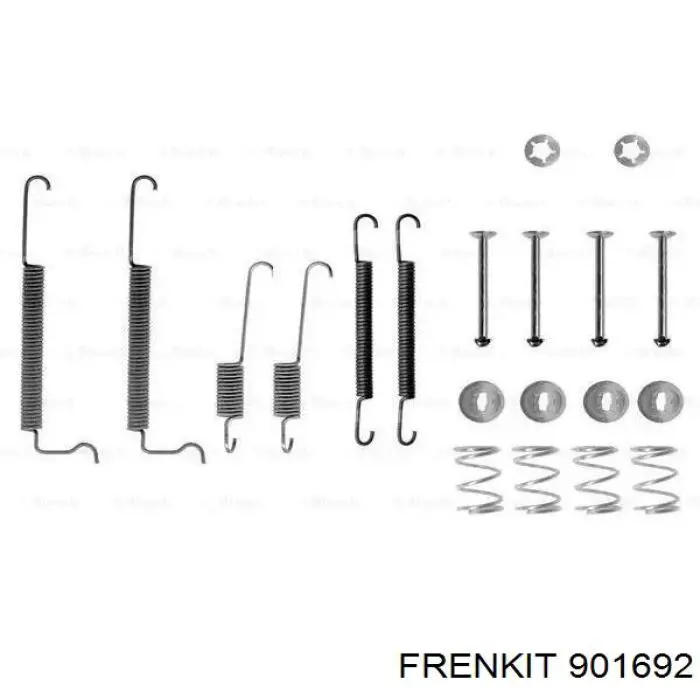 901692 Frenkit conjunto de muelles almohadilla discos traseros