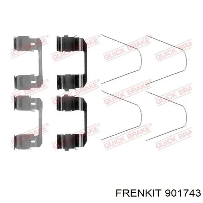 901743 Frenkit lamina antiruido pastilla de freno delantera