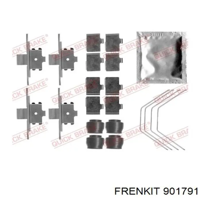 901791 Frenkit lamina antiruido pastilla de freno delantera