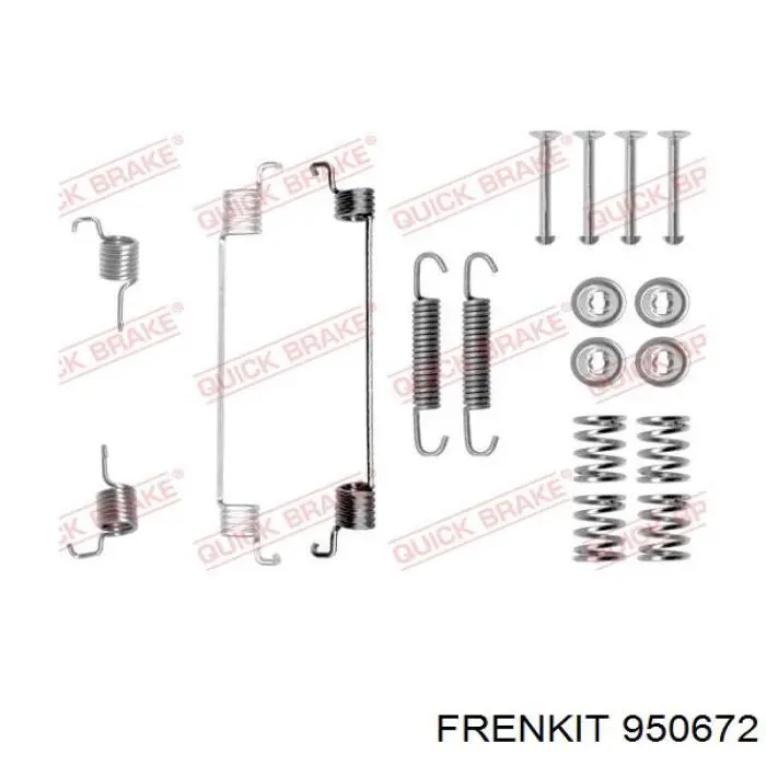 950672 Frenkit kit de montaje, zapatas de freno traseras