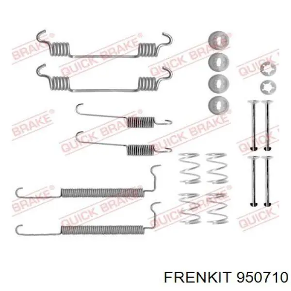 950710 Frenkit kit de montaje, zapatas de freno traseras