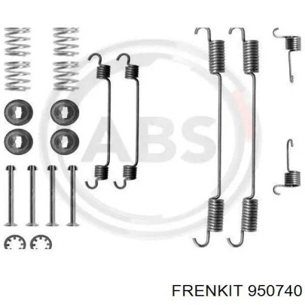 950740 Frenkit kit de montaje, zapatas de freno traseras