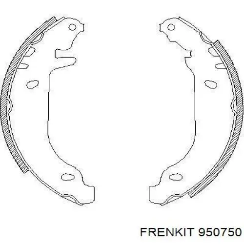 950750 Frenkit kit de montaje, zapatas de freno traseras