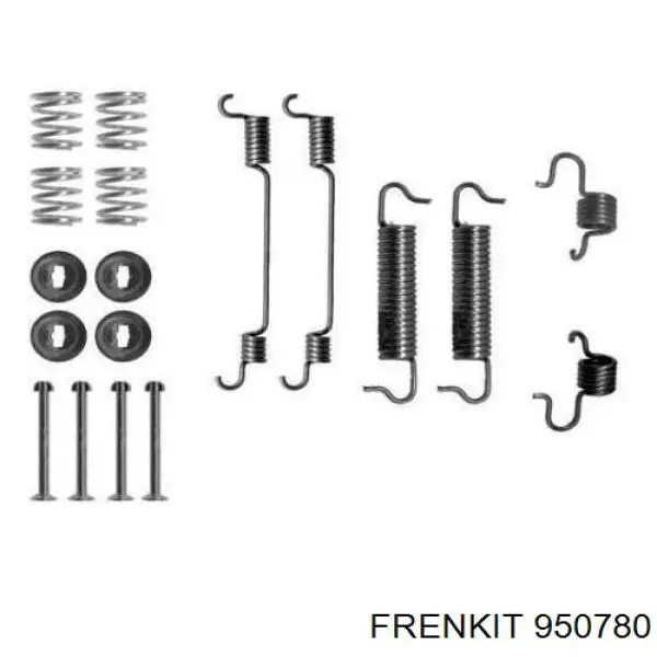 950780 Frenkit kit de montaje, zapatas de freno traseras