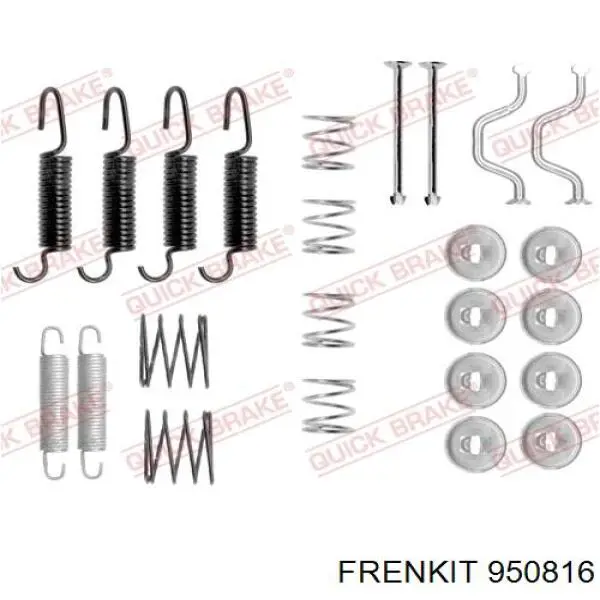 950816 Frenkit Kit de montaje de zapatas de freno traseras