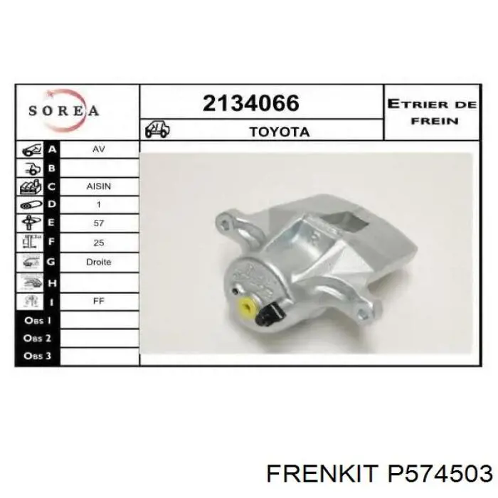 Pistón, pinza de freno delantero para Toyota Liteace (CM3V, KM3V)