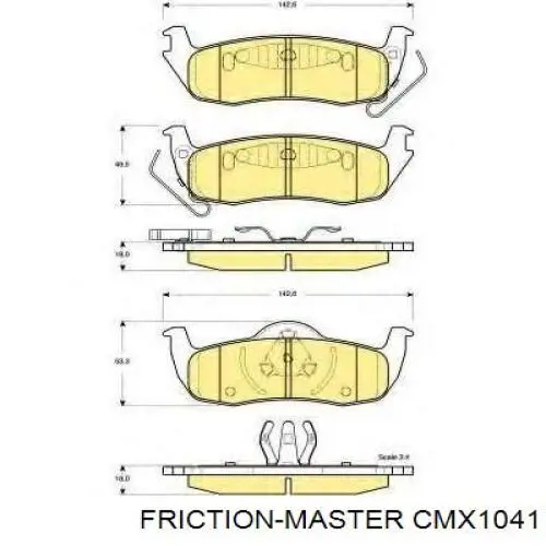 CMX1041 Friction Master pastillas de freno traseras