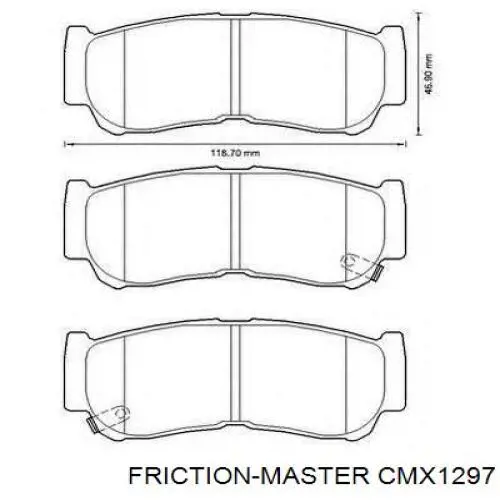 CMX1297 Friction Master pastillas de freno traseras