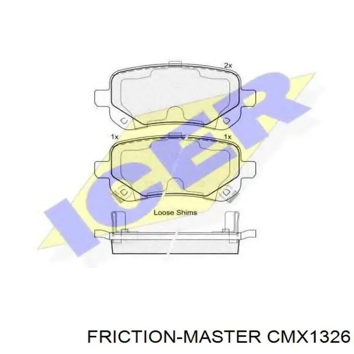 CMX1326 Friction Master pastillas de freno traseras