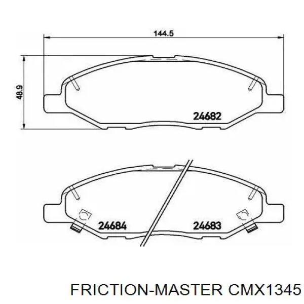 CMX1345 Friction Master pastillas de freno delanteras