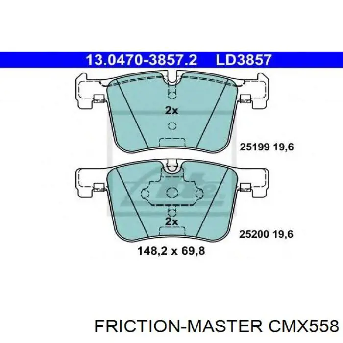 CMX558 Friction Master pastillas de freno delanteras