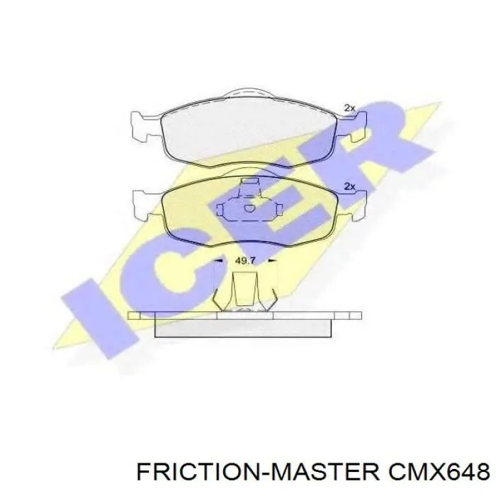 CMX648 Friction Master pastillas de freno delanteras