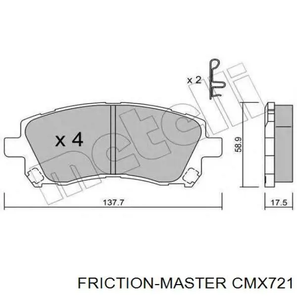 Pastillas de freno delanteras Subaru Legacy 3 BE, BH